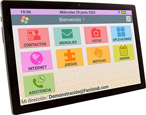 FACILOTAB L Rubis 4G - Tablet para Personas Mayores